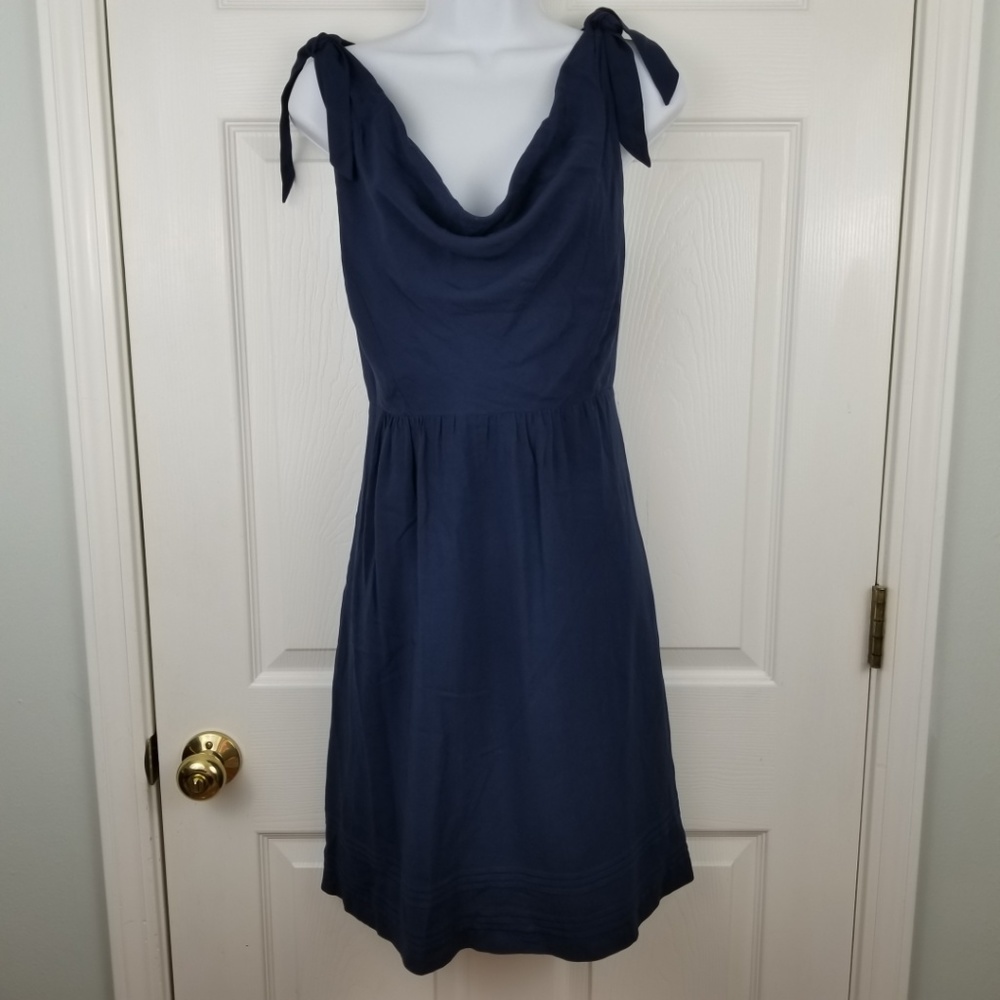 Maeve Anthropologie Navy Blue Sleeveless Dress